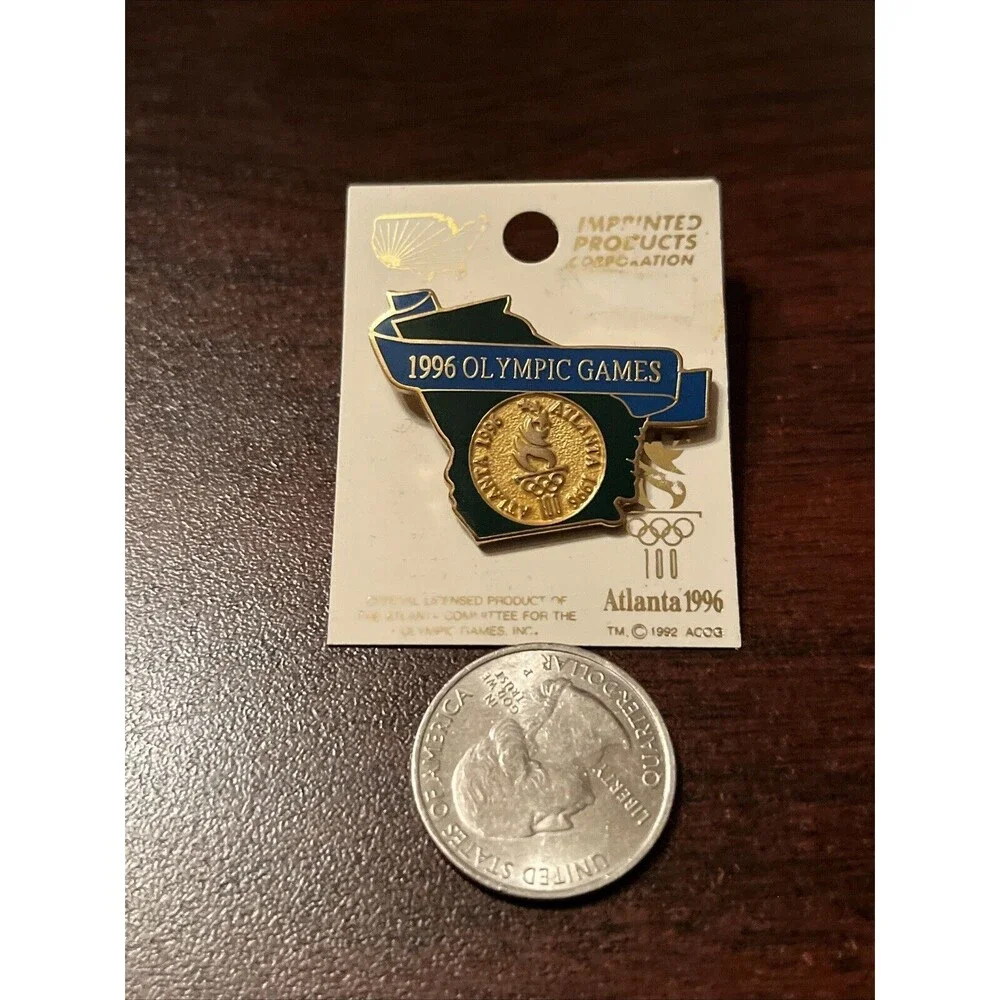 Vintage 1996 Atlanta Summer Olympics‎ Georgia Outline Lapel Hat Pin